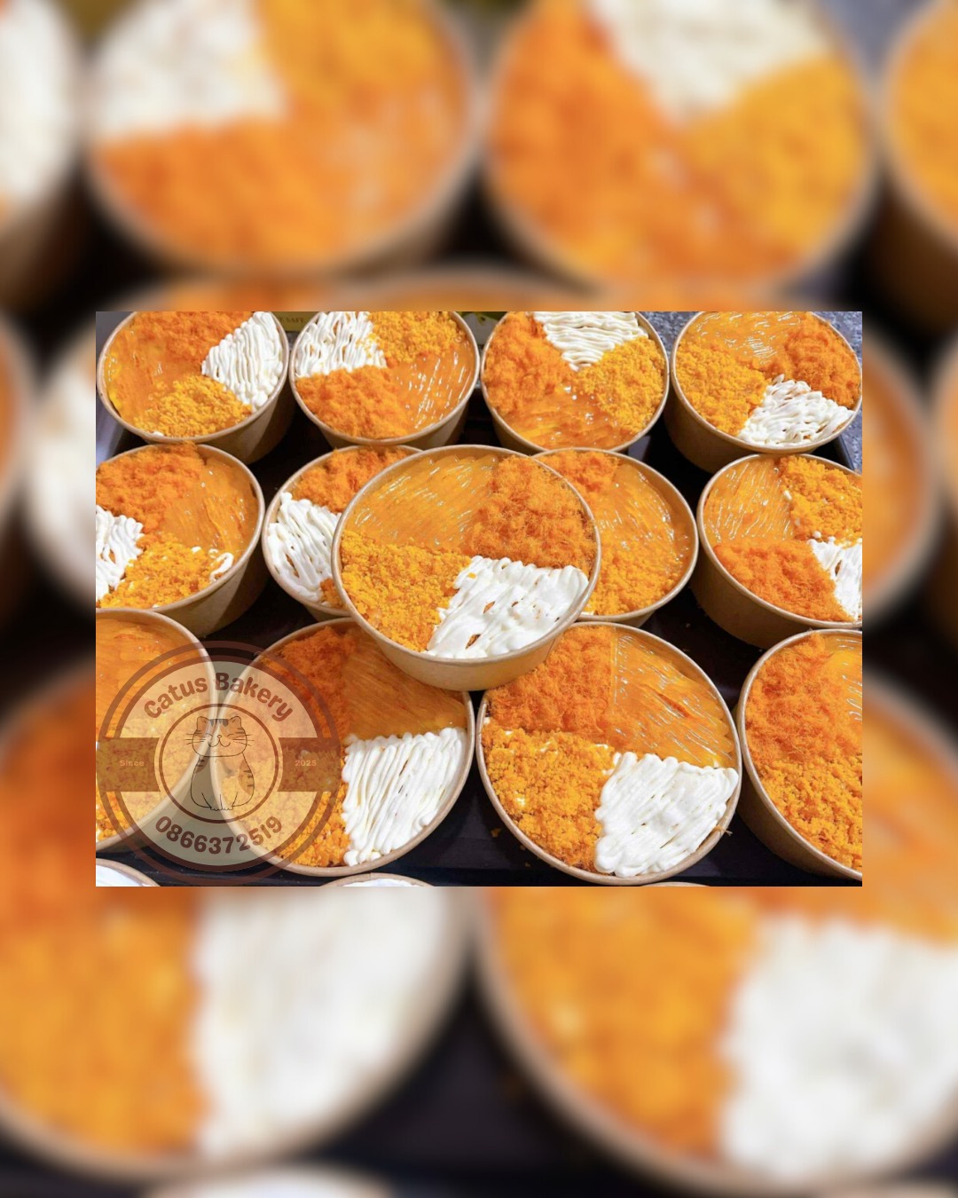 Bánh bông lan trứng muối hũ lớn - Mẫu B