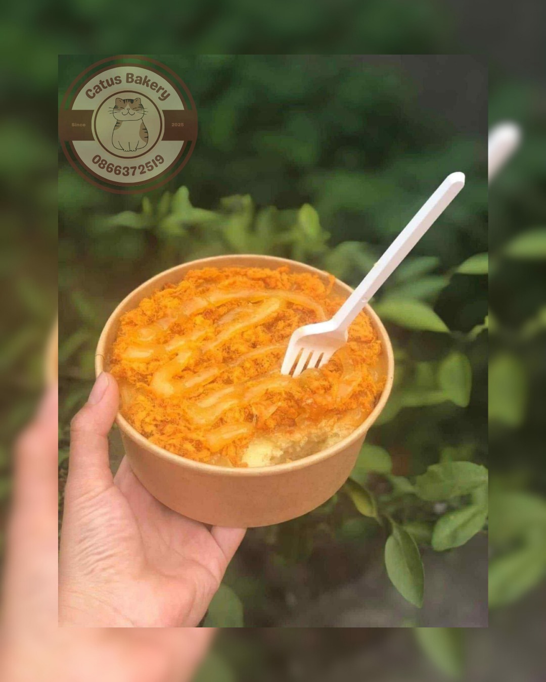 Bánh bông lan trứng muối hũ lớn - Mẫu B2