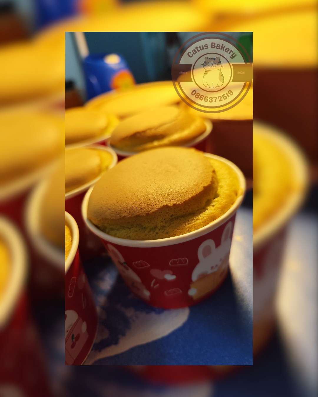 Bánh bông lan trứng muối hũ nhỏ - Mẫu S1